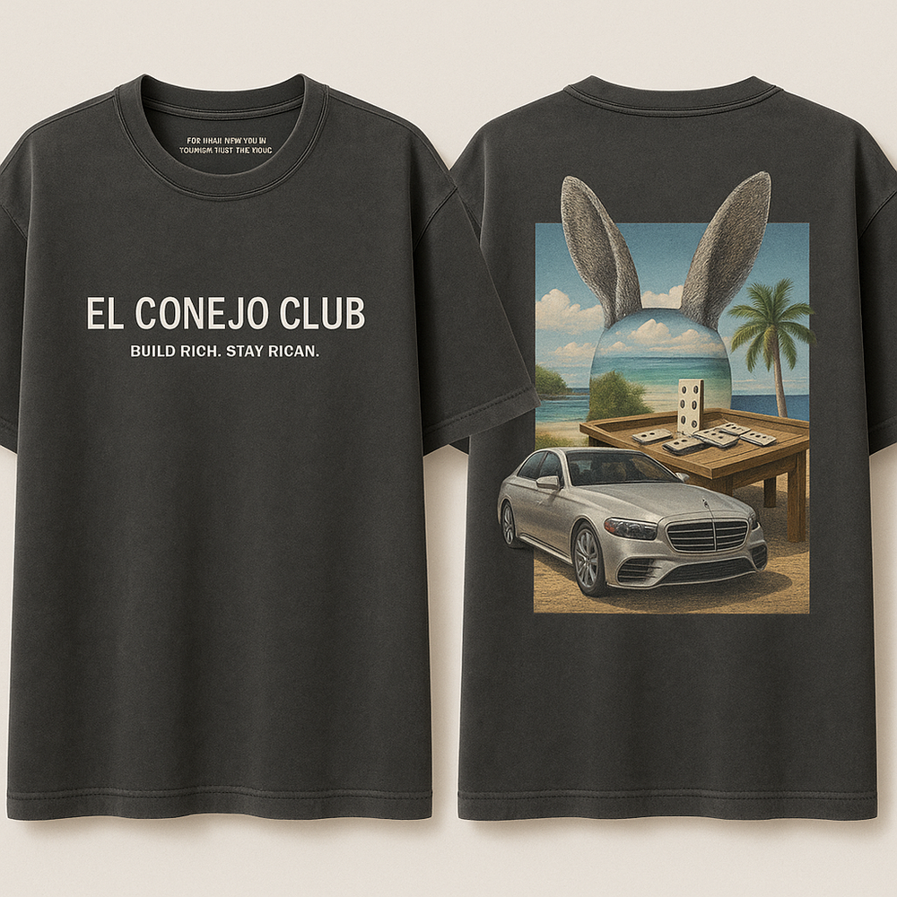 El Conejo Club Tee — Washed Black